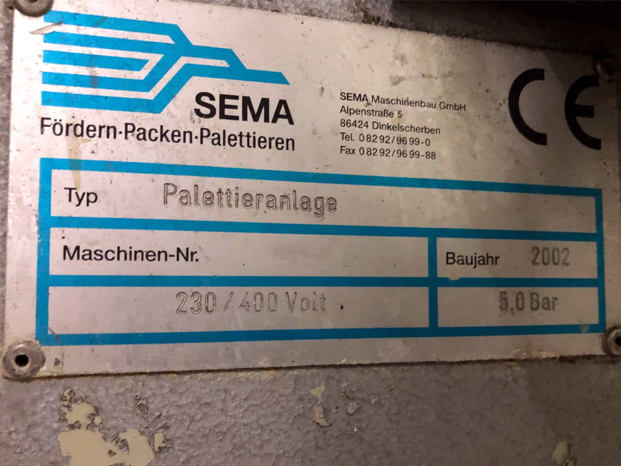 Tabliczka znamionowa SEMA -
