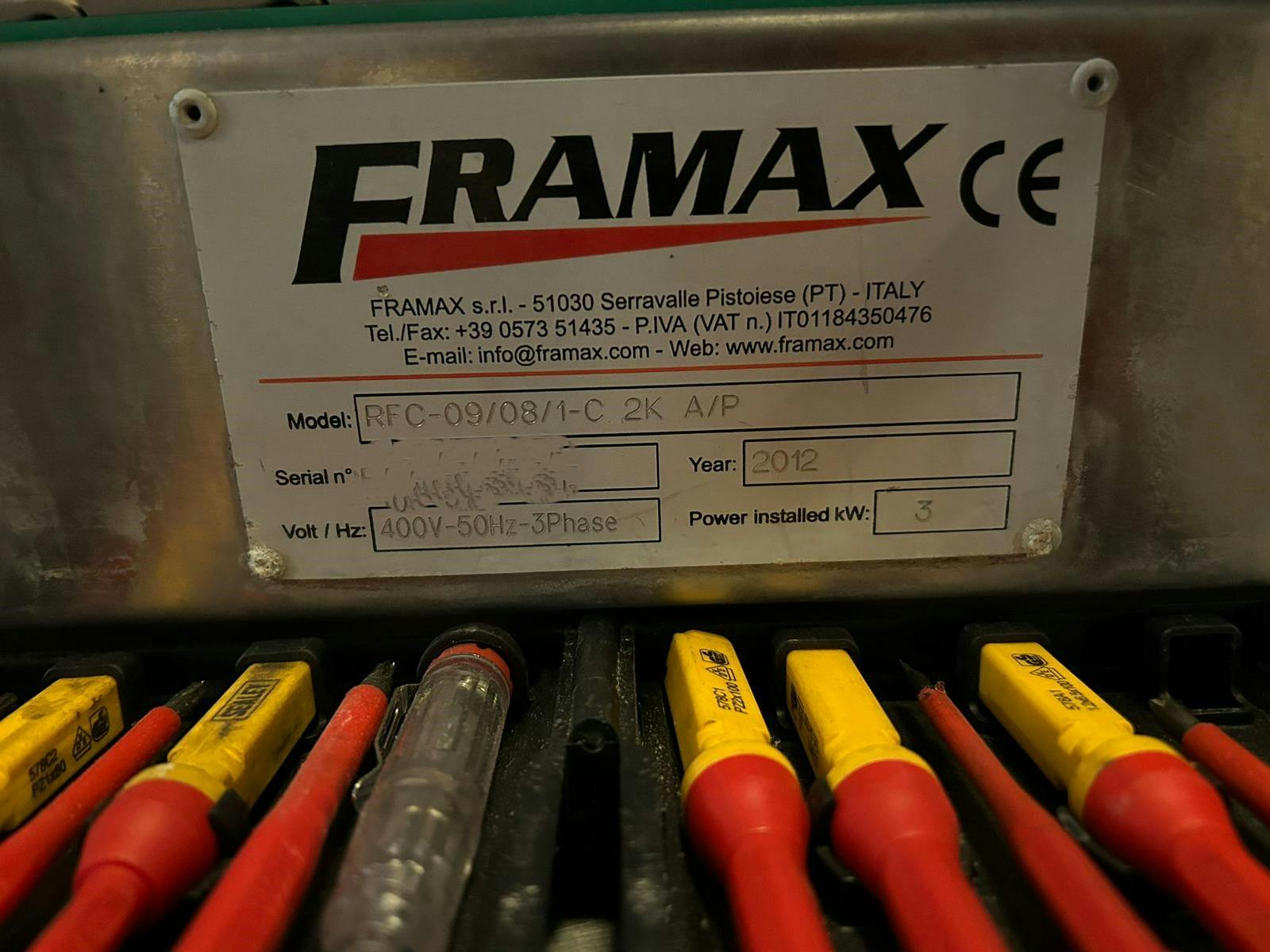 Tabliczka znamionowa of Framax RFC‐09/08/1‐C 2K A/P 